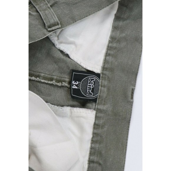 Vintage 90s Blind Skateboards Mens 34 Faded Button Fly Cargo Shorts Green USA - Picture 4 of 8